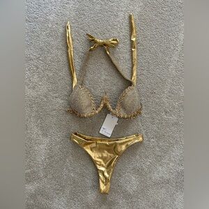 Lumi Shop Gold Goddess Rhinestone Set